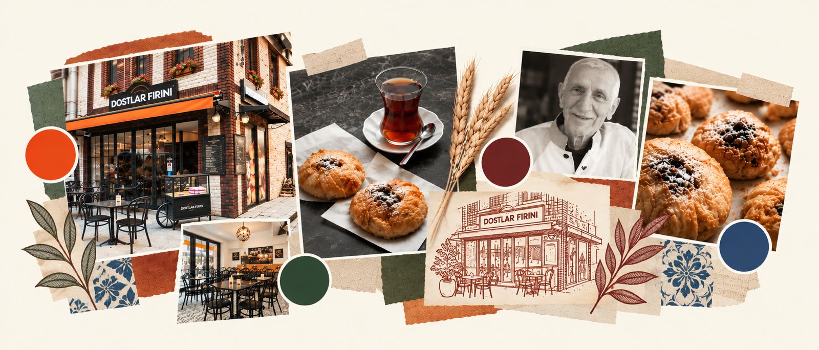 Dostlar Fırını brand and bakery experience moodboard
